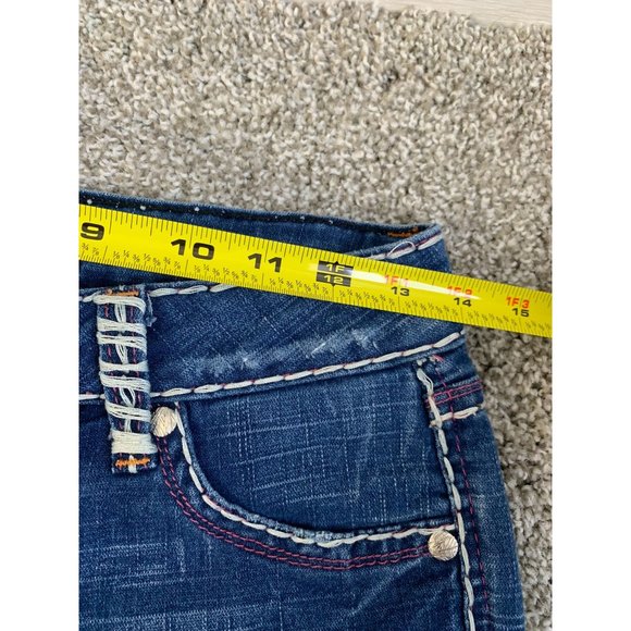 Cache Contour Collection Cowgirl Western Contrast Stitch Bootcut Jeans - Picture 10 of 13